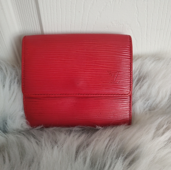 vintage Louis Vuitton epi wallet 90s Elise portefeuille trifold - Picture 15 of 16